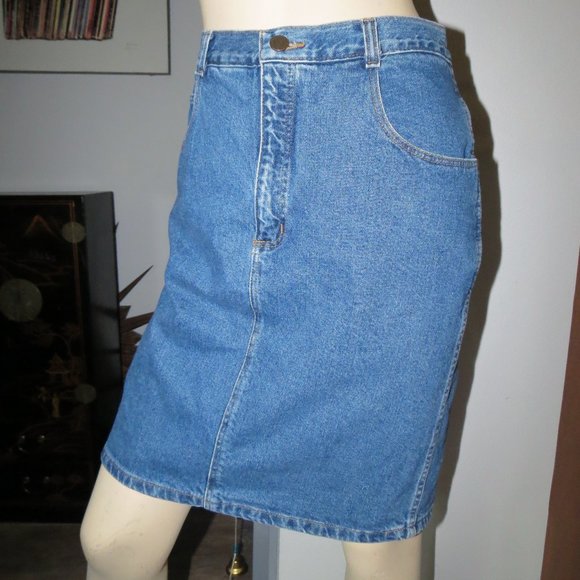 Vintage 80s Giorgio Sant Angelo Denim Skirt - Picture 8 of 10